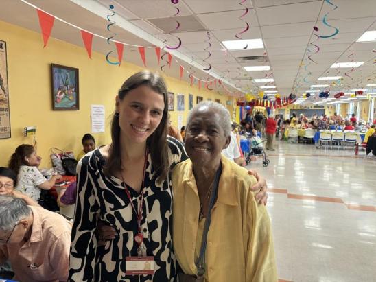 Isabel (research coordinator) with Leticia